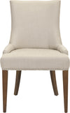 Safavieh Becca 19''H Linen Dining Chair-Silver Nail Heads Antique Gold and Walnut Finish Furniture Main