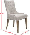 Safavieh Becca 20''H Linen Dining Chair Grey and White Washed Furniture 