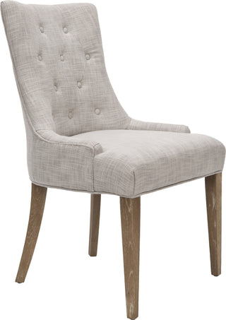 Safavieh Becca 20''H Linen Dining Chair Grey and White Washed Furniture 