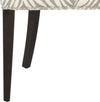 Safavieh Becca 19''H Grey/White Zebra Dining Chair-Silver Nail Heads Grey and Espresso Furniture 