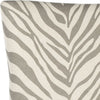 Safavieh Becca 19''H Grey/White Zebra Dining Chair-Silver Nail Heads Grey and Espresso Furniture 
