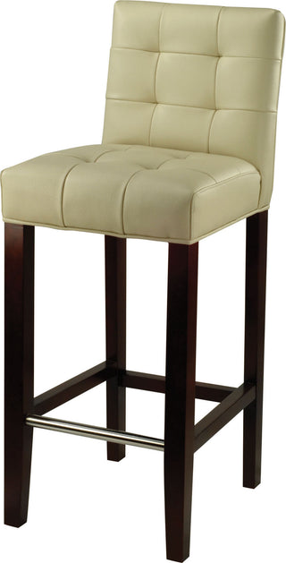 Safavieh Thompson Bar Stool Cream and Cherry Mahogany Furniture 