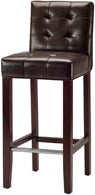 Safavieh Thompson Bar Stool Brown and Cherry Mahogany Furniture 