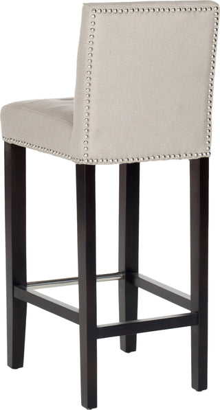 Safavieh Thompson Bar Stool Taupe and Espresso Furniture 