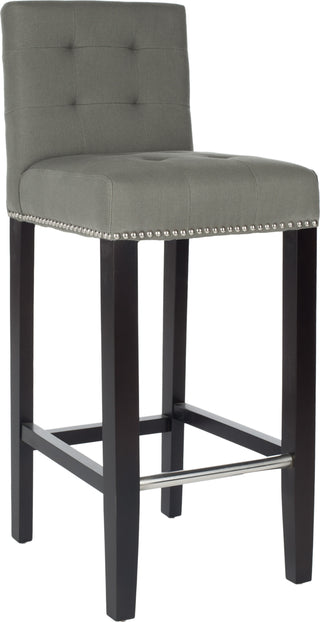 Safavieh Thompson Bar Stool Sea Mist and Espresso Furniture 