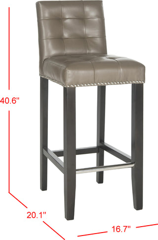 Safavieh Thompson Bar Stool Clay and Espresso Furniture 