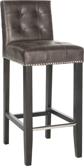 Safavieh Thompson Bar Stool Antique Brown and Espresso Furniture 