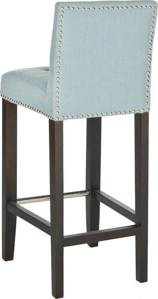 Safavieh Thompson Bar Stool Sky Blue and Espresso Furniture 