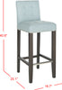 Safavieh Thompson Bar Stool Sky Blue and Espresso Furniture 