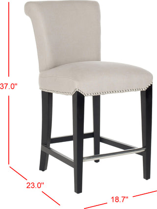 Safavieh Seth Counter Stool Taupe and Black Furniture 