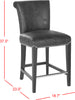 Safavieh Seth Counter Stool Black Crocodile and Furniture 