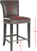 Safavieh Seth Counter Stool Antique Brown and Espresso Furniture 