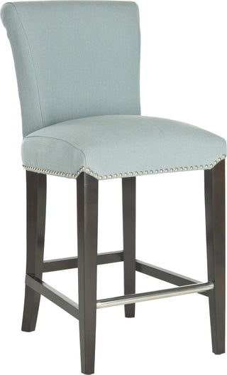 Safavieh Seth Counter Stool Sky Blue and Espresso Furniture 