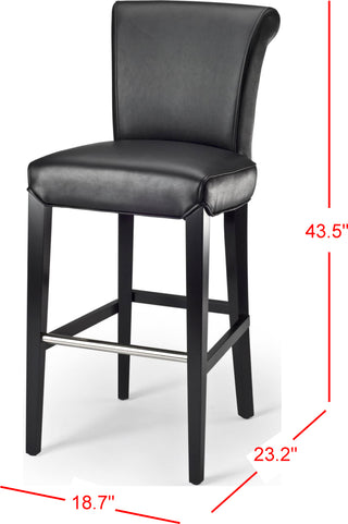 Safavieh Seth Bar Stool Black and Furniture 