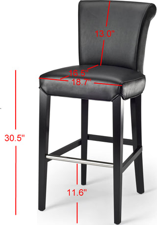 Safavieh Seth Bar Stool Black and Furniture 