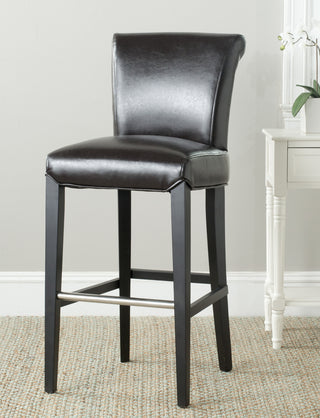 Safavieh Seth Bar Stool Brown and Black Furniture 