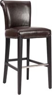 Safavieh Seth Bar Stool Brown and Black Furniture 