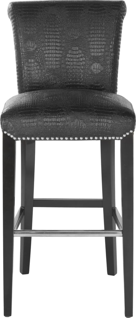 Safavieh Seth Bar Stool Black Crocodile and Furniture main image