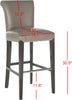 Safavieh Seth Bar Stool Clay and Espresso Furniture 
