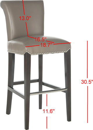 Safavieh Seth Bar Stool Clay and Espresso Furniture 