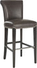 Safavieh Seth Bar Stool Antique Brown and Espresso Furniture 