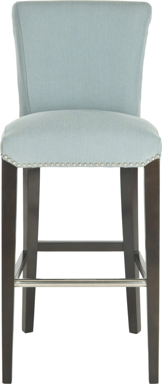 Safavieh Seth Bar Stool Sky Blue and Espresso Furniture main image