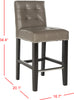 Safavieh Thompson 239'' Leather Counter Stool With Silver Nailheads Clay and Espresso Furniture 