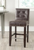 Safavieh Thompson Leather Counter Stool With Silver Nailheads Antique Brown and Espresso  Feature