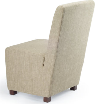 Safavieh Bleeker 19''H Linen Chair (SET Of 2) Olive Beige and Cherry Mahogany Furniture 