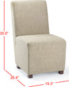 Safavieh Bleeker 19''H Linen Chair (SET Of 2) Olive Beige and Cherry Mahogany Furniture 
