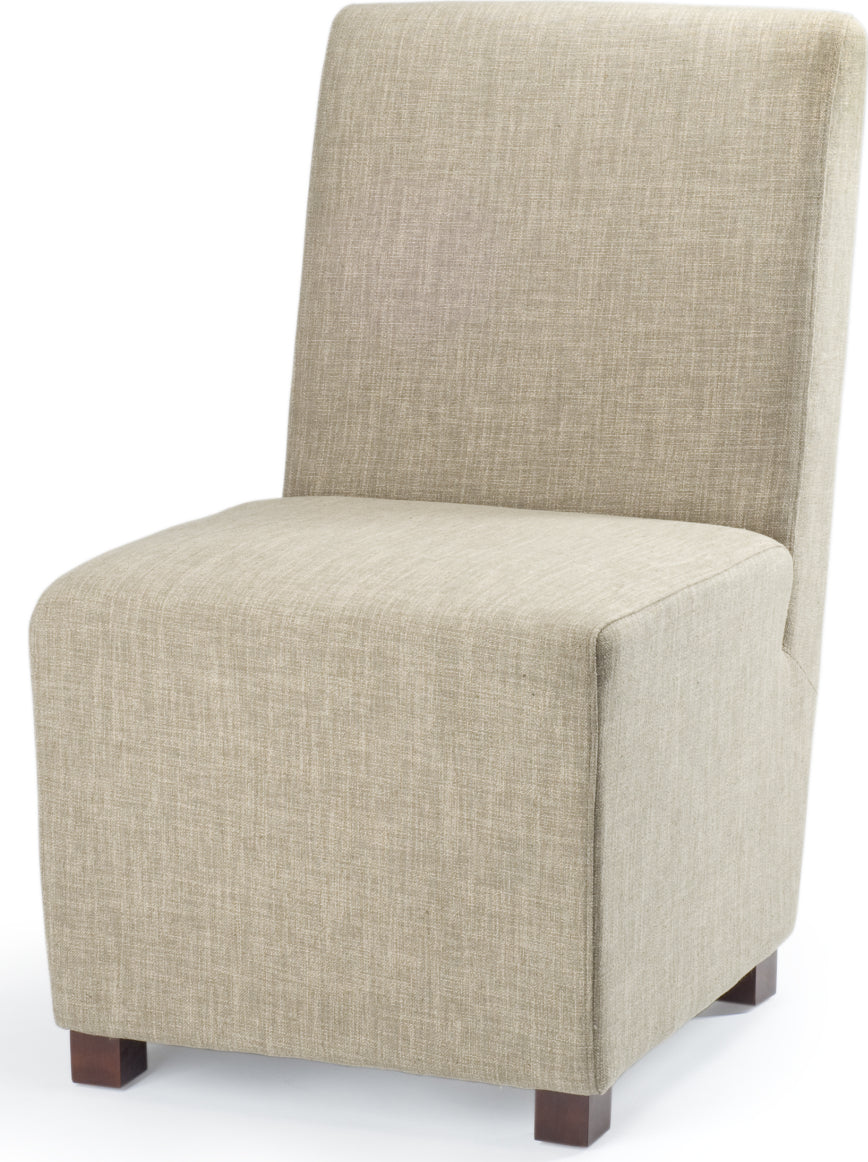 Safavieh Bleeker 19''H Linen Chair (SET Of 2) Olive Beige and Cherry Mahogany Furniture main image