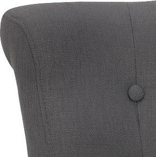 Safavieh Arion 21''H Linen Ring Chair-Nickel Nail Heads (SET Of 2) Charcoal and Cherry Mahogany Furniture 