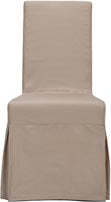 Safavieh Adrianna 19''H Linen Slipcover Chair (SET Of 2) Ecru and Cherry Mahogany Furniture main image