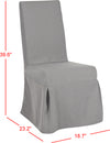 Safavieh Adrianna 19''H Linen Slipcover Chair (SET Of 2) Arctic Grey and Cherry Mahogany Furniture 