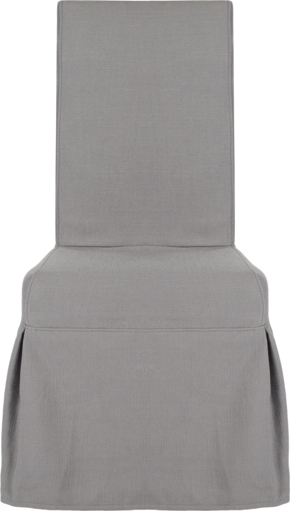 Safavieh Adrianna 19''H Linen Slipcover Chair (SET Of 2) Arctic Grey and Cherry Mahogany Furniture main image