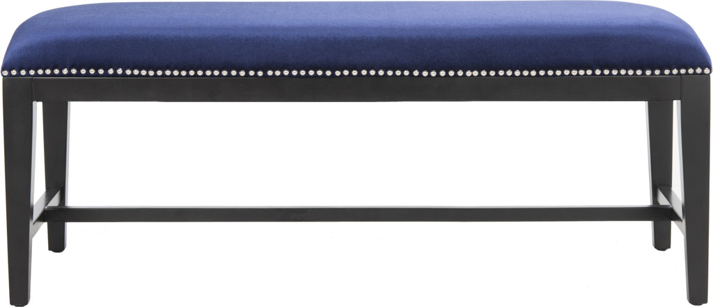 Safavieh Zambia Bench Royal Blue and Black Furniture main image