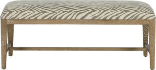 Safavieh Zambia Bench Grey Zebra and White Washed Furniture main image