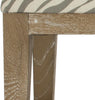 Safavieh Zambia Bench Grey Zebra and White Washed Furniture 