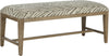Safavieh Zambia Bench Grey Zebra and White Washed Furniture 