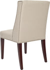 Safavieh Rachel 21''H Arm Chair-Silver Nail Head Taupe and Cherry Mahogany Furniture 