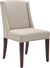 Safavieh Rachel 21''H Arm Chair-Silver Nail Head Taupe and Cherry Mahogany Furniture Main