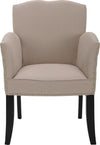 Safavieh Rachel Arm Chair With Silver Nail Head Taupe and Black Furniture Main