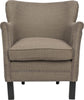 Safavieh Jenny Arm Chair With Brass Nail Heads Brown and Java Furniture main image