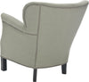 Safavieh Jenny Arm Chair With Bass Nail Heads Sea Mist and Black Furniture 