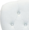 Safavieh Falcon Tufted Arm Chair Robins Egg Blue and Ivory Furniture 