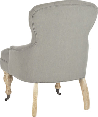 Safavieh Falcon Tufted Arm Chair Granite and White Washed Furniture 