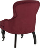 Safavieh Falcon Tufted Arm Chair Red Velvet and Java Furniture 