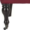 Safavieh Falcon Tufted Arm Chair Red Velvet and Java Furniture 