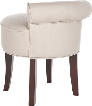 Safavieh Georgia Vanity Stool Taupe and Cherry Mahogany Furniture 