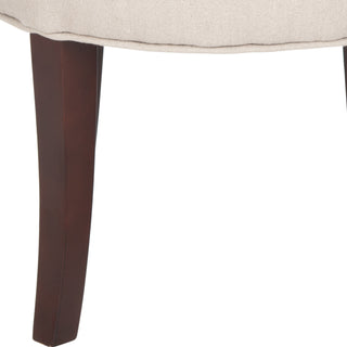 Safavieh Georgia Vanity Stool Taupe and Cherry Mahogany Furniture 